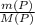 \frac{m(P)}{M(P)}