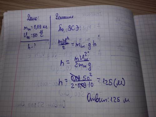 Определи на какую максимальную высоту отскочит теннисный шарик массой 90 г, если он после удара раке