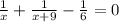 \frac{1}{x} +\frac{1}{x+9}-\frac{1}{6}=0