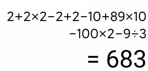 2+2*2-2+2-10+89*10-100*2-9:3