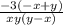 \frac{-3(-x+y)}{xy(y-x)}