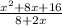 \frac{x^{2}+8x+16}{8+2x}