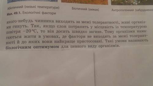 Які умови будуть біологічним оптимумом для виду організмів? Поясніть на конкретному приклад