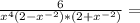 \frac{6}{x^{4} (2 - x^{-2}) * (2+x^{-2}) } =