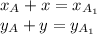 x_A+x=x_{A_1}\\y_A+y=y_{A_1}