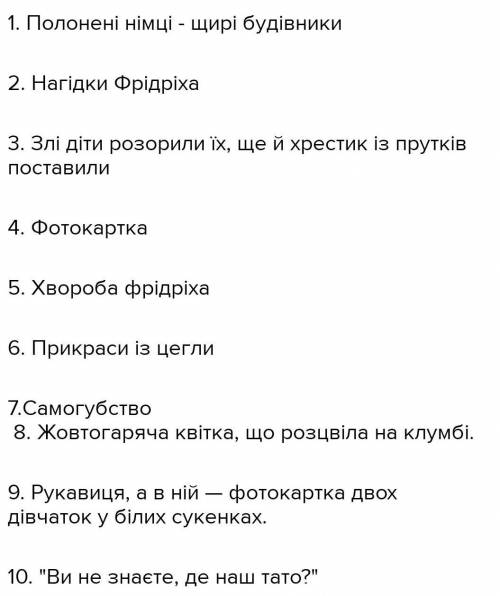 ДО ТЬ Складіть план до новели Гер переможений;