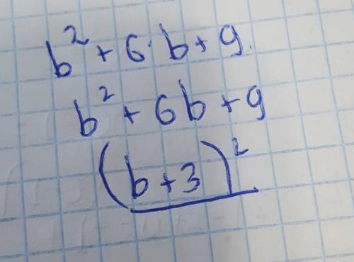 Представь трёхчлен b^2+6⋅b+9 в виде квадрата двучлена. Выбери верный вариант ответа: (b−4,5)^2 (b+4