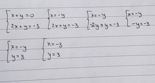Розв'язаты методом підстановки у+х=0, 2х+у