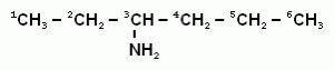 Структурная формула для 3-аминогексан