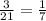 \frac{3}{21} =\frac{1}{7}