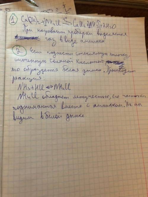 Нагрейте пробирку со смесью гидроксида кальция и хлорида аммония. Поднесите к пробирке палочку, смоч