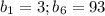 b_1=3;b_6=93