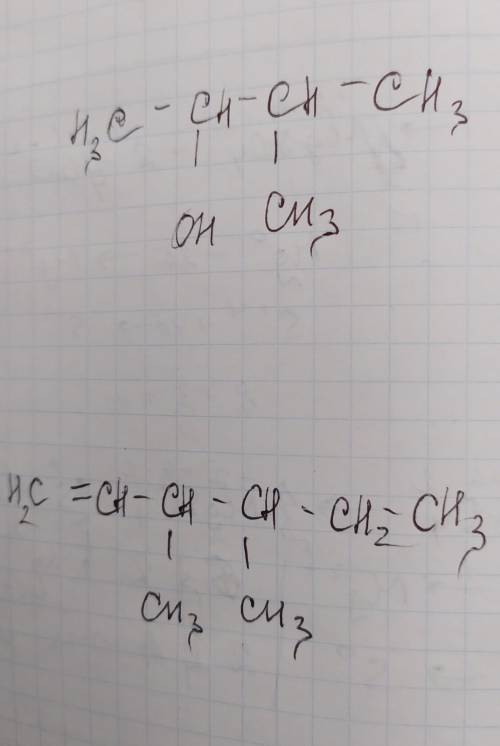 ОЧЕНЬ Составьте структурную формулу 2-метилбутанол-3, 3,4-диметилгексена-1.