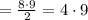 = \frac{8\cdot 9}{2} = 4\cdot 9