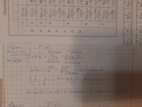 Химия Задача: 1. Определить массу бромида натрия, которую можно получить при взаимодействии брома м