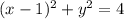 (x-1)^2+y^2=4