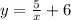 y=\frac{5}{x} +6