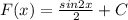 F(x)=\frac{sin2x}{2}+C