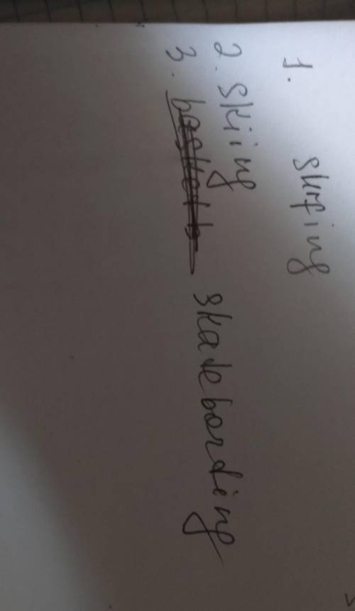 Put the letters in order to make su1.frusnig-2.iksnig-3.dabsokatinreg-​