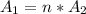 A_{1} = n * A_{2}