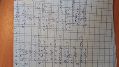 Разложите на множители квадратный трехчлен: а) х2 – 4х – 21; б) – 3х2 + 12х +15 в) х2 + 3х – 10; г