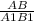 \frac{AB}{A1B1\\}