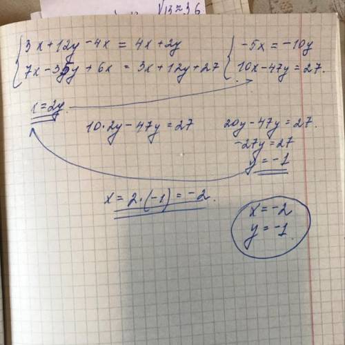 Решите системы уравнений подстановки