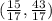 ( \frac{15}{17} ,\frac{43}{17} )