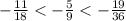 -\frac{11}{18}< -\frac{5}{9}< -\frac{19}{36}