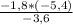 \frac{-1,8*(-5,4)}{-3,6}