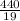 \frac{440}{19}