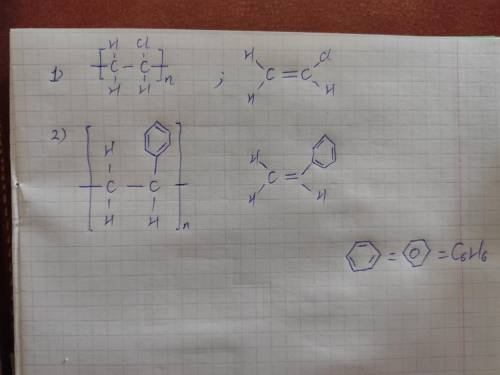Напишите формулу полимера, мономера, структурного звена для следующих полимеров: А) поливинилхлорида