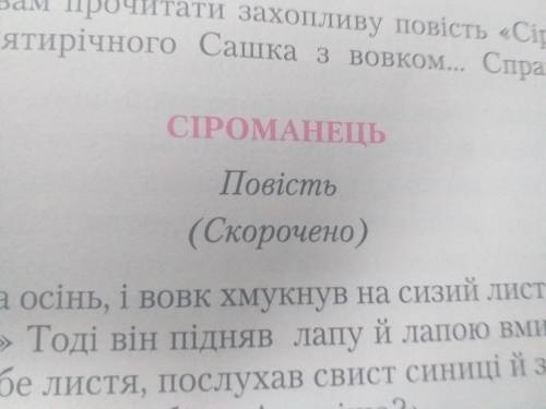 Продовжіть речення. За жанром твір Миколи Вінграновського сіроманець є