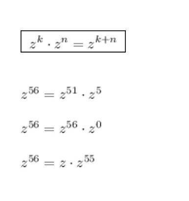 Очень Представь выражение z56 в виде произведения двух степеней с одинаковыми основаниями. Выбери во