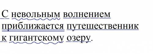 Нужно разобрать это предложение синтаксически и пунктуационно с характеристикой. С невольным волнен