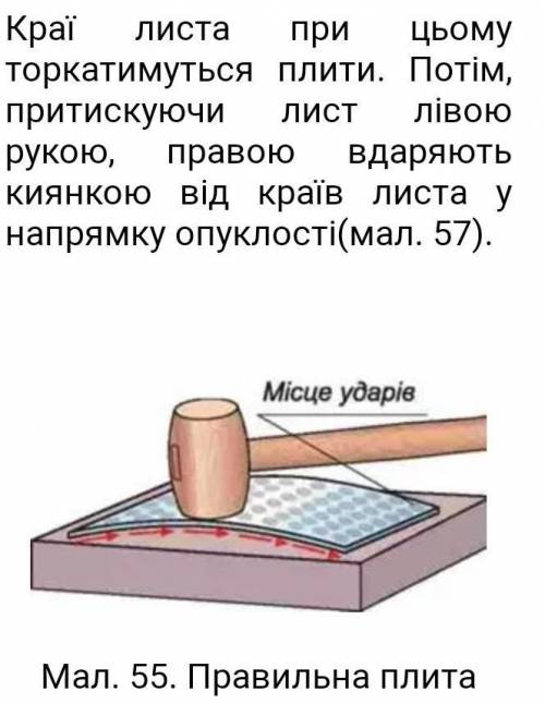 Яка технологічга операція передує випоямленню опуклостей та вм'ятин?