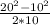 \frac{20^{2} - 10^{2} }{2*10}