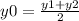 y0=\frac{y1+y2}{2}