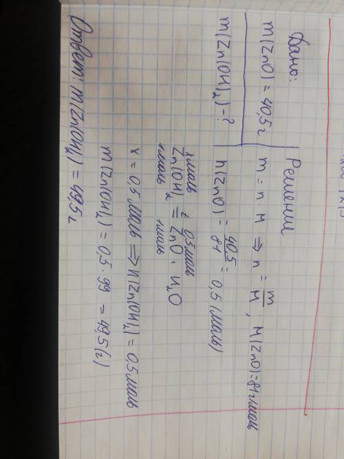НУЖНО СДАТЬ ДО 12-ТИ ЧАСОВ :0 Обчисліть масу цинк гідроксиду, необхідну для добування цинк оксиду ма