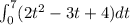 \int_0^7(2t^2-3t+4)dt