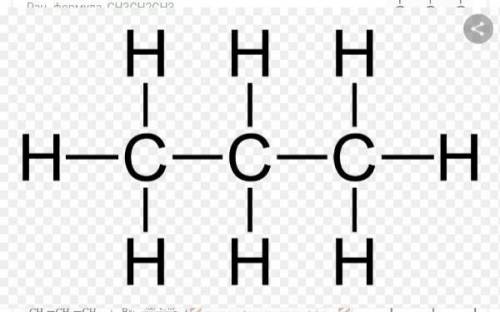 Хімічна електронна й графічна формула вуглеводню пропану