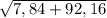 \sqrt{7,84+92,16}