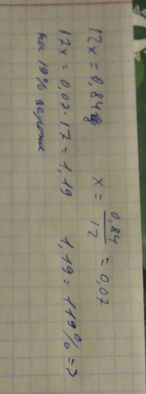 12 одинаковых платьев дешевле шубы на 16%. На сколько процентов 17 таких платьев дороже шубы?