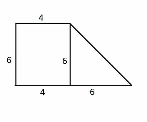 Дано прямокутну трапецію, менша основа якої дорівнює 4 см. Менша бічна сторона дорівнює 6 см, а біль