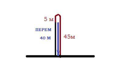 Начальная скорость стрелы, выпущенной из лука вертикально вверх, равна 30 м/с. Чему равно перемещени