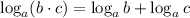 \log_a(b \cdot c) = \log_ab+\log_ac