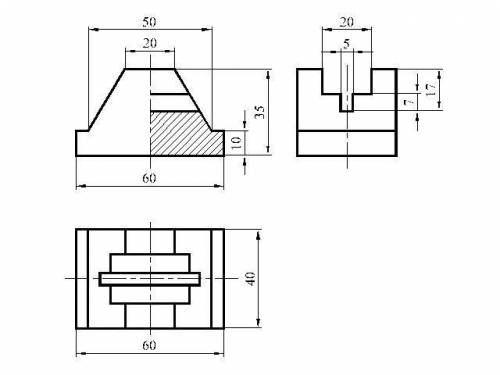 Аксонометрическое изображение модели построить три изображения модели в масштабе 1:1 с применением н