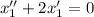 x_1''+2x_1'=0