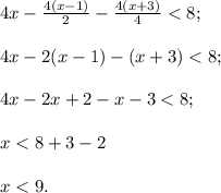 4x-\frac{4(x-1)}{2}-\frac{4(x+3)}{4}