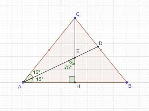 В равнобедренном треугольнике острый угол между одной из биссектрис и одной из высот, которые выходя